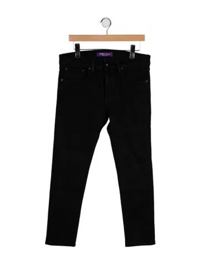 Pre-owned Ralph Lauren Mid-rise Straight Leg Jeans In Black