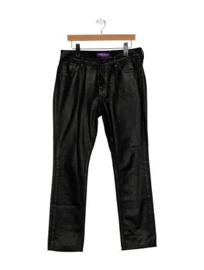 Pre-owned Ralph Lauren Mid-rise Straight Leg Jeans In Black