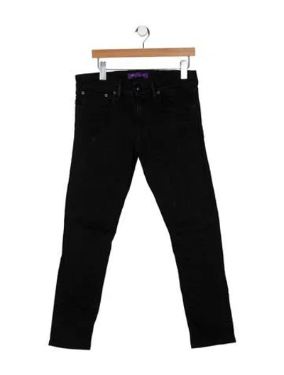 Pre-owned Ralph Lauren Mid-rise Straight Leg Jeans In Black