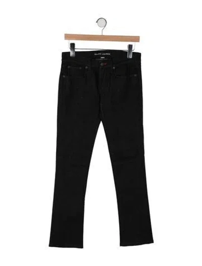 Pre-owned Ralph Lauren Mid-rise Straight Leg Jeans In Black