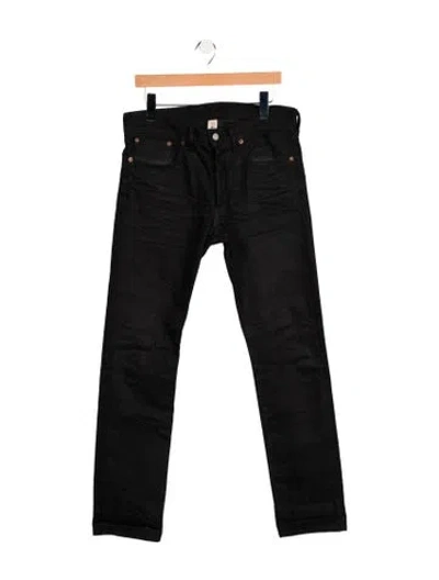 Pre-owned Ralph Lauren Mid-rise Straight Leg Jeans In Black