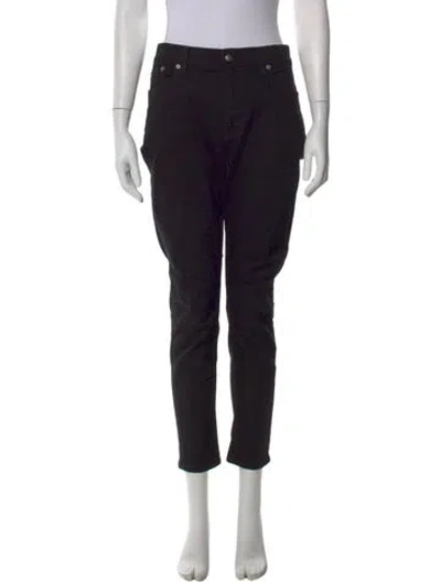 Pre-owned Ralph Lauren Mid-rise Straight Leg Jeans In Black