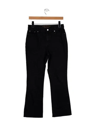 Pre-owned Ralph Lauren Mid-rise Straight Leg Jeans In Black