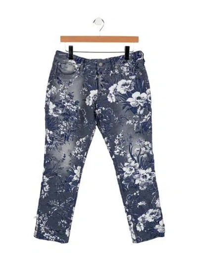 Pre-owned Ralph Lauren Mid-rise Straight Leg Jeans In Blue