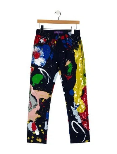 Pre-owned Ralph Lauren Mid-rise Straight Leg Jeans In Blue