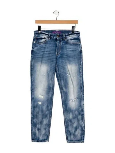 Pre-owned Ralph Lauren Mid-rise Straight Leg Jeans In Blue