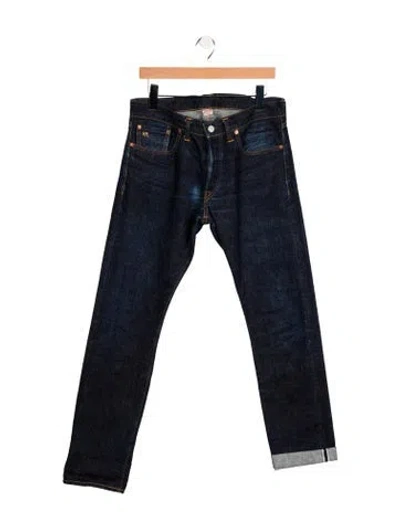 Pre-owned Ralph Lauren Mid-rise Straight Leg Jeans In Blue