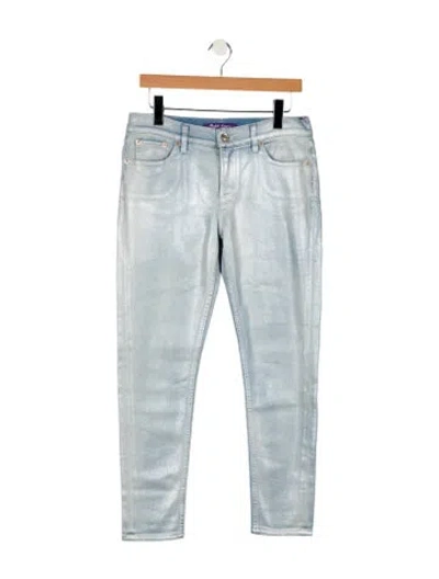Pre-owned Ralph Lauren Mid-rise Straight Leg Jeans In Blue