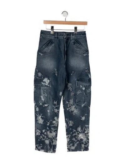 Pre-owned Ralph Lauren Mid-rise Straight Leg Jeans In Blue