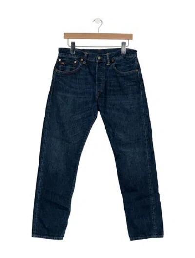 Pre-owned Ralph Lauren Mid-rise Straight Leg Jeans In Blue