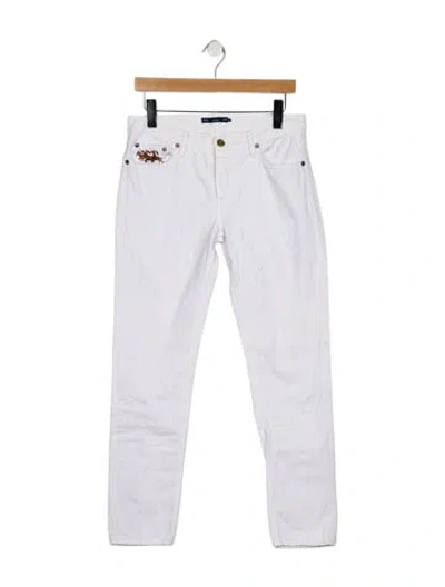 Pre-owned Ralph Lauren Mid-rise Straight Leg Jeans In Blue