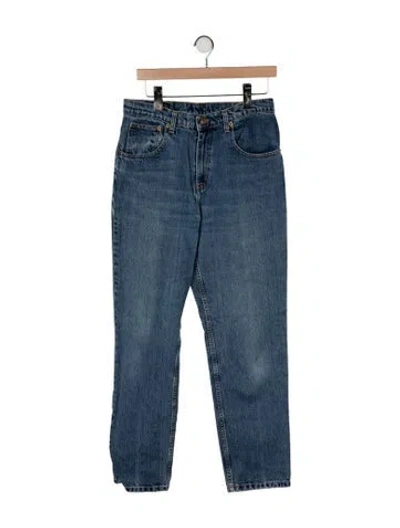 Pre-owned Ralph Lauren Mid-rise Straight Leg Jeans In Blue