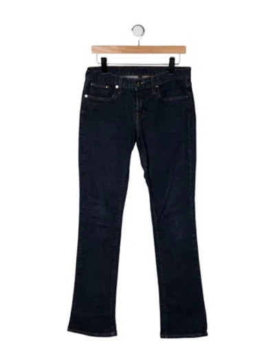 Pre-owned Ralph Lauren Mid-rise Straight Leg Jeans In Blue