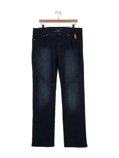 Pre-owned Ralph Lauren Mid-rise Straight Leg Jeans In Blue