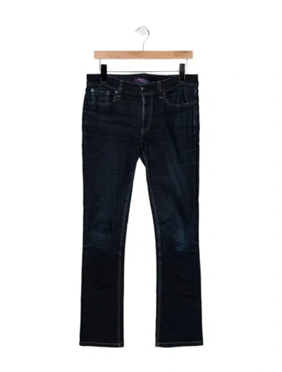 Pre-owned Ralph Lauren Mid-rise Straight Leg Jeans In Blue