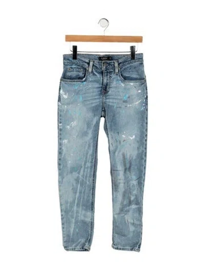Pre-owned Ralph Lauren Mid-rise Straight Leg Jeans In Blue
