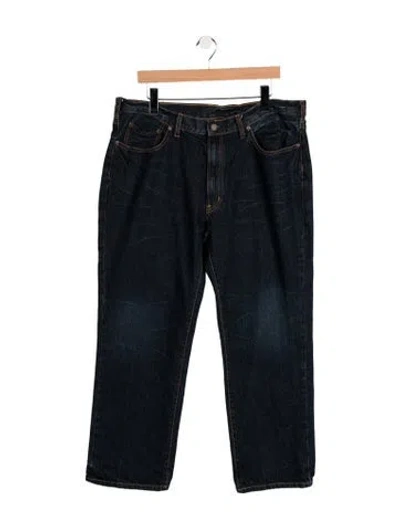Pre-owned Ralph Lauren Mid-rise Straight Leg Jeans In Blue