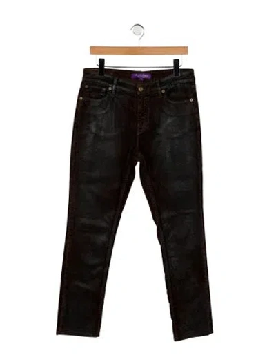 Pre-owned Ralph Lauren Mid-rise Straight Leg Jeans In Brown