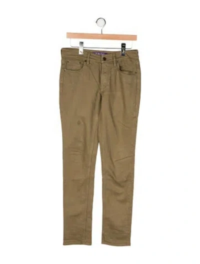Pre-owned Ralph Lauren Mid-rise Straight Leg Jeans In Brown