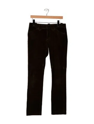 Pre-owned Ralph Lauren Mid-rise Straight Leg Jeans In Brown