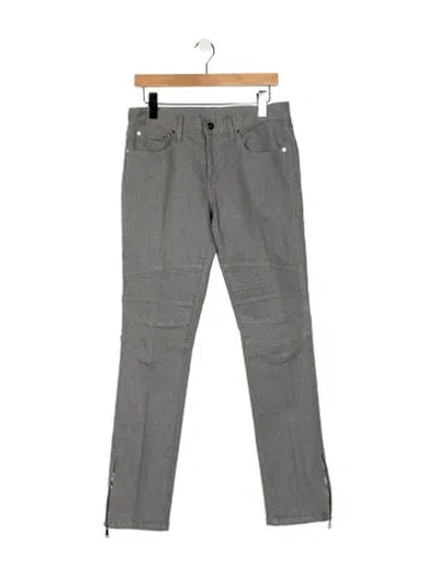 Pre-owned Ralph Lauren Mid-rise Straight Leg Jeans In Gray