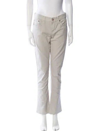 Pre-owned Ralph Lauren Mid-rise Straight Leg Jeans In Gray