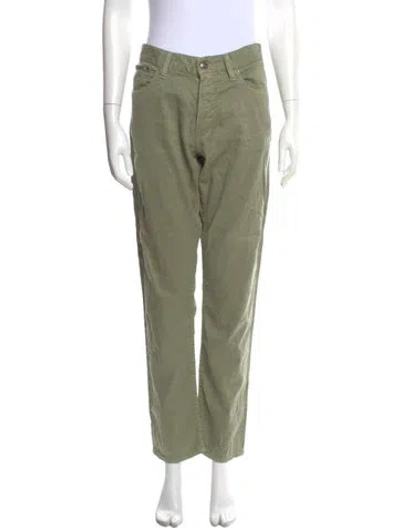 Pre-owned Ralph Lauren Mid-rise Straight Leg Jeans In Green