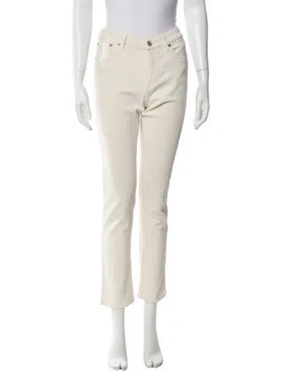 Pre-owned Ralph Lauren Mid-rise Straight Leg Jeans In Neutral