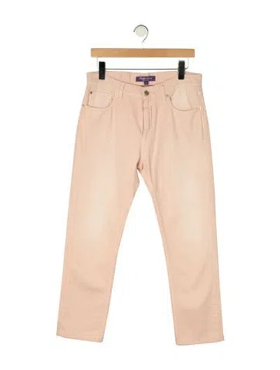 Pre-owned Ralph Lauren Mid-rise Straight Leg Jeans In Neutral