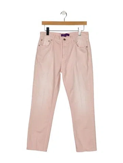 Pre-owned Ralph Lauren Mid-rise Straight Leg Jeans In Pink