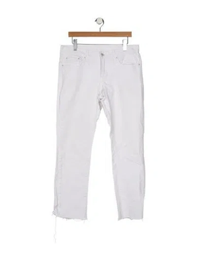 Pre-owned Ralph Lauren Mid-rise Straight Leg Jeans In White