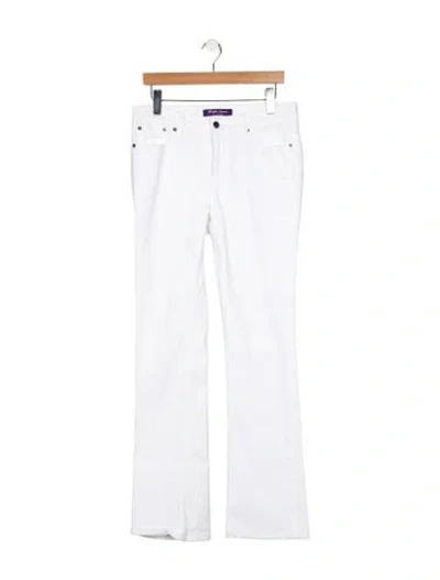 Pre-owned Ralph Lauren Mid-rise Straight Leg Jeans In White
