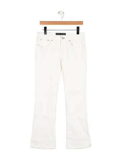 Pre-owned Ralph Lauren Mid-rise Straight Leg Jeans In White
