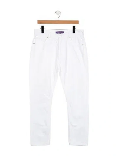 Pre-owned Ralph Lauren Mid-rise Straight Leg Jeans In White