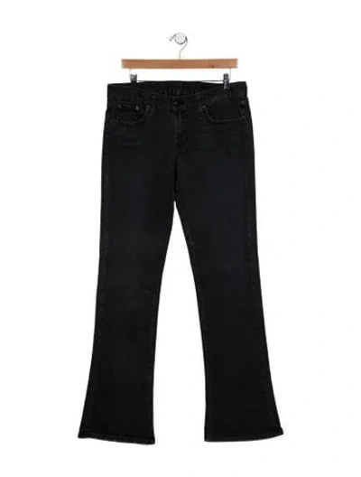 Pre-owned Ralph Lauren Mid-rise Wide Leg Jeans In Black