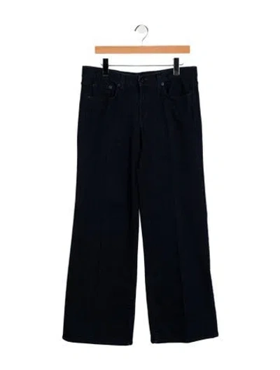 Pre-owned Ralph Lauren Mid-rise Wide Leg Jeans In Blue