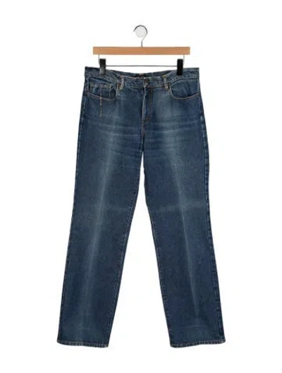 Pre-owned Ralph Lauren Mid-rise Wide Leg Jeans In Blue