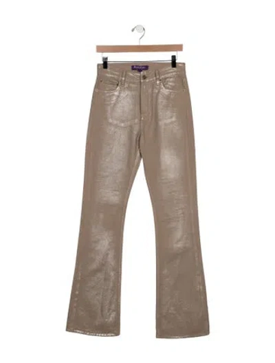 Pre-owned Ralph Lauren Mid-rise Wide Leg Jeans In Gray