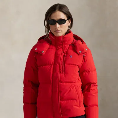 Polo Ralph Lauren Mid-weight Down Puffer Jacket In Compass Red In Multi