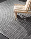 Ralph Lauren Miles Charcoal Stripe Flat Weave Rug, 9' X 12' In Charcoal