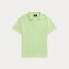 Ralph Lauren Mineral-dyed Terry Polo Shirt In Leaf
