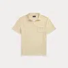 Ralph Lauren Mineral-dyed Terry Polo Shirt In Natural