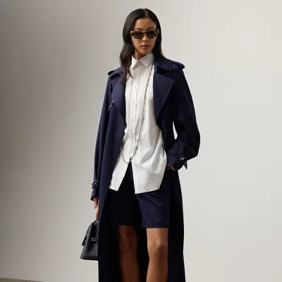 Ralph Lauren Minetta Wool Gabardine Short In Blue