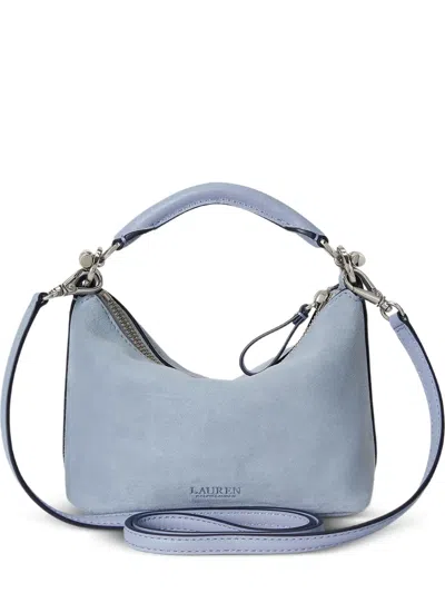 Ralph Lauren Mini Blaike Suede Tote Bag In Blue