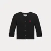 Ralph Lauren Babies' Mini-cable Cotton Cardigan In Polo Black