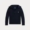 Polo Ralph Lauren Kids' Mini-cable Cotton Full-zip Hoodie In Blue