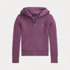 Polo Ralph Lauren Kids' Mini-cable Cotton Full-zip Hoodie In Pink