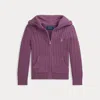 Polo Ralph Lauren Kids' Mini-cable Cotton Full-zip Hoodie In Pink