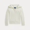 Polo Ralph Lauren Kids' Mini-cable Cotton Full-zip Hoodie In White
