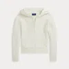 Polo Ralph Lauren Kids' Mini-cable Cotton Full-zip Hoodie In White